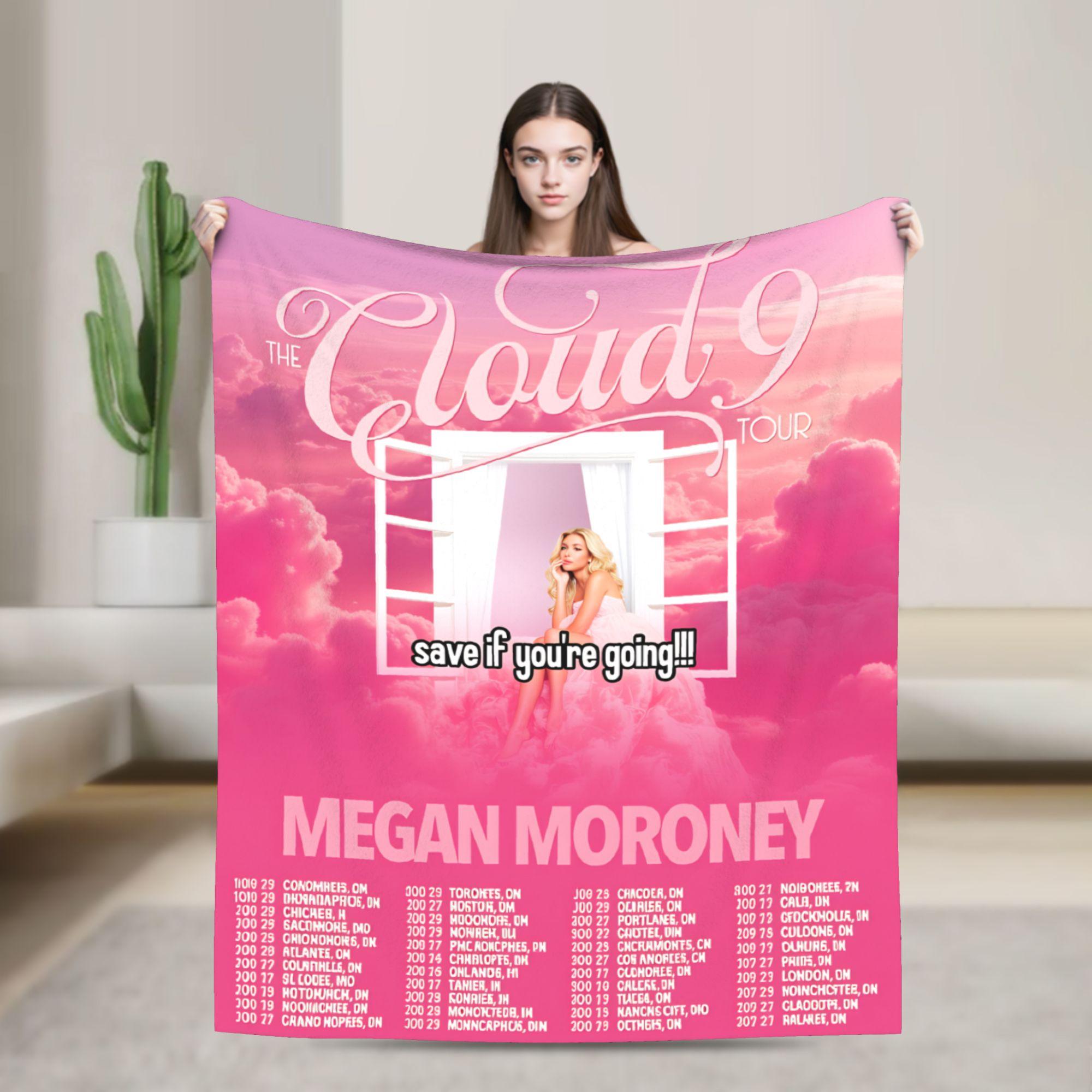 

Megan Moroney Singer Cloud 9 Album Warm Cozy Blanket Print Travel Car Throw Blanket Couch Chair Flannel Bedspread Sofa Bed Cover 80x120cm(31x47inch)