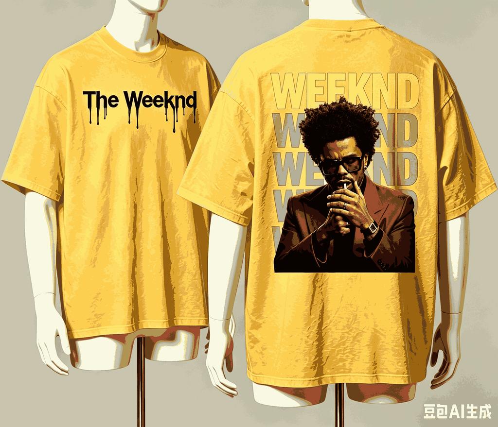 The Weeknd per Regalo Fan T-shirt Uomo Donna Harajuku Oversize Unisex Manica Corta Streetwear alta qualità Coppie Classico morbido Retro Moda