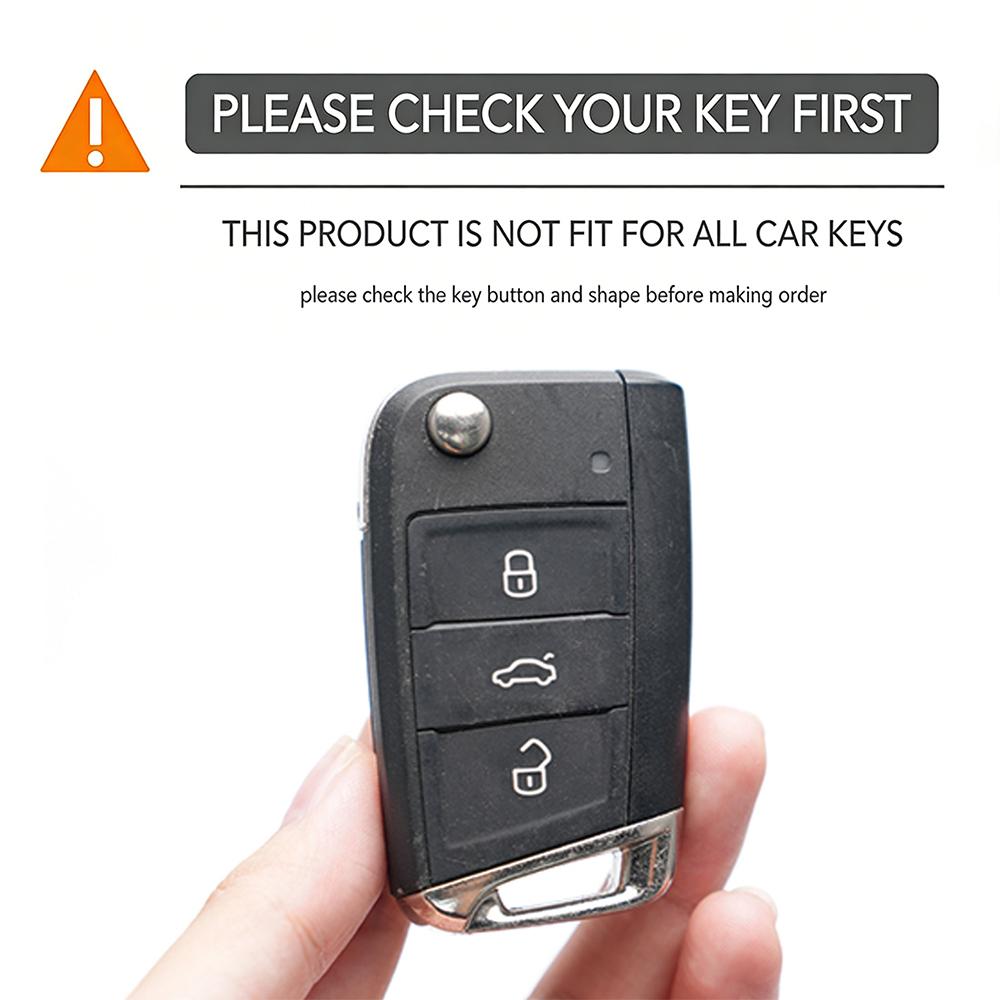 Zinc Alloy Car Key Case Cover For Vw Volkswagen Golf 7 Mk7 Tiguan Mk2 For Seat Ateca Leon Fr 2 Ibiza Skoda Octavia Kodiaq