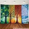 2D Artistic Four Seasons Tree Backdrop for Nature & Seasonal Decor