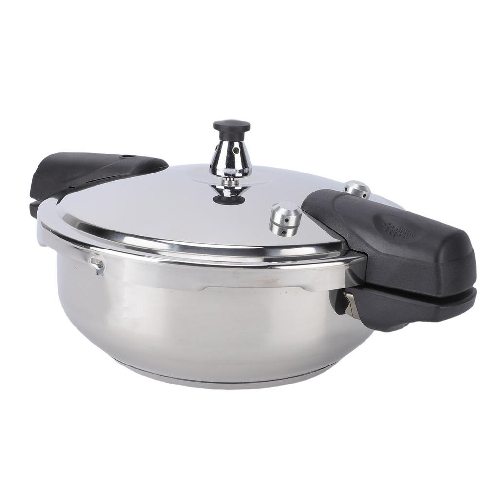 304 Edelstahl Schnellkochtopf Mini Kompakt 3L Multifunktion Schnelle Wärmeleitung Topf für Elektro- Gasherde