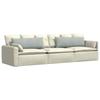 Sofa Cushions 2 Pieces Light Grey 120 X 40 Cm Cord Fabric