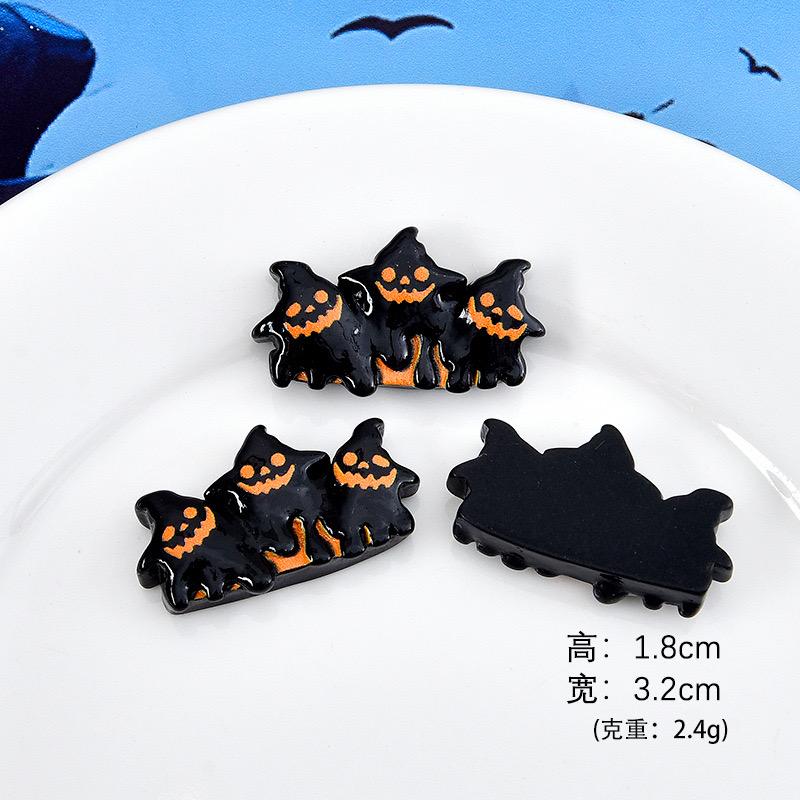 10Pcs New Cute Resin Cartoon Halloween  Series Flat Back Scrapbooking DIY Jewelry Craft Decoration Accessories