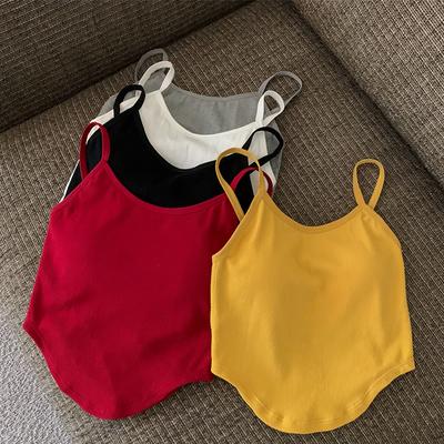 With Halter Waistcoat Pure Slim-fit Outside To Wear A Summer Sleeveless Sexy Beauty with Chest Pad