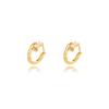Square Zircon Earrings Men's Super Flash Simple and Versatile Earrings Women's Ruffian Handsome Nail Earrings