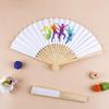 6/10/20 Pcs White Paper Hand Fan Chinese Handheld Fan Folded Fan for DIY Decoration Wedding Dancing Party Summer