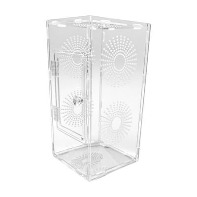 Transparent Acrylic Reptiles Enclosure With Ventilation Holes Habitat Terrarium For Small Pet Spiders And Mantises
