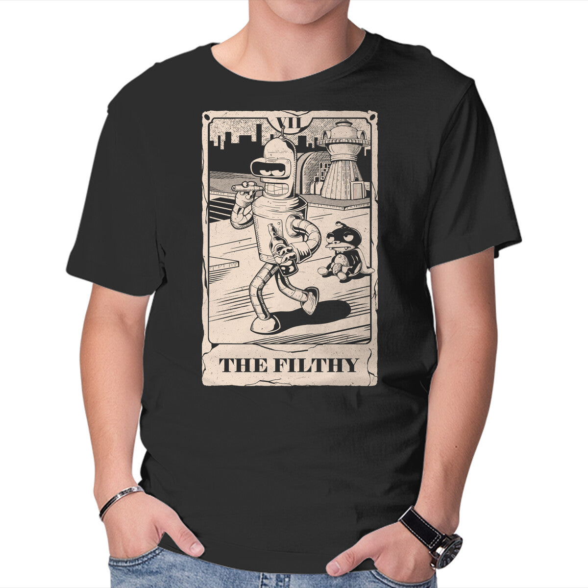 Unisex Crew Neck T-Shirt Tarot The Filthy Graphic Short Sleeve Casual Tee XXL