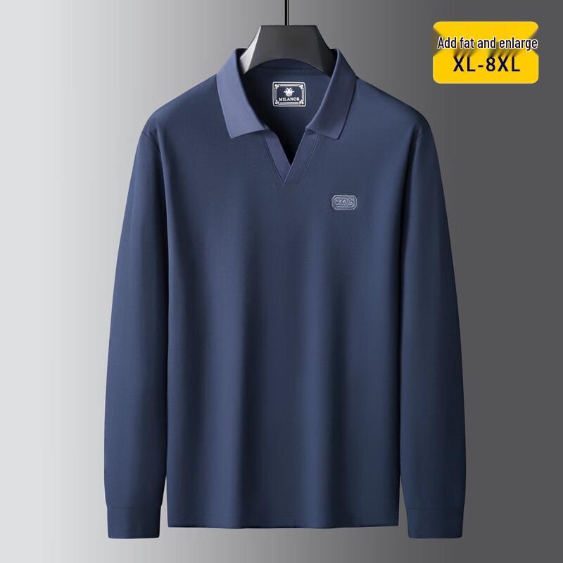 Мужская хлопковая футболка-поло большого размера свободного кроя 4XL