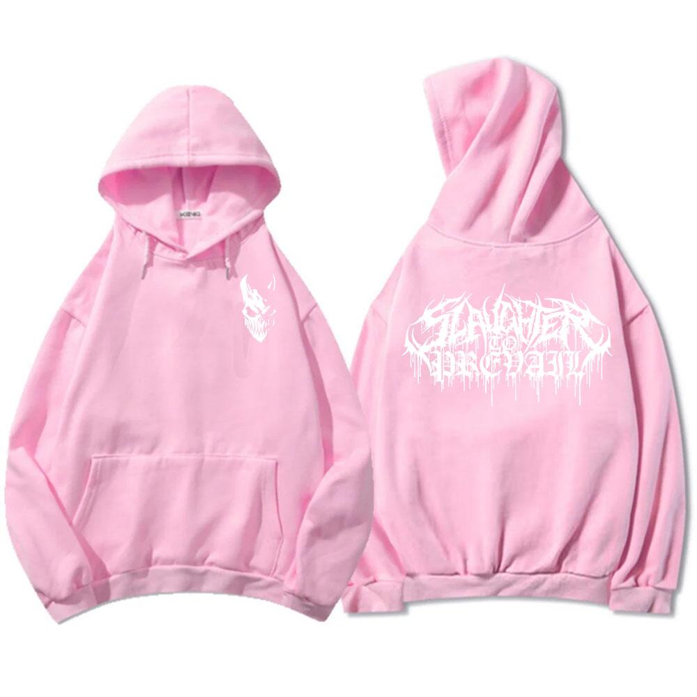 SLAUGHTER TO PREVAIL Mask Hoodies Winter Long Sleeve Fleece Hooded Sweatshirts Heavy Mental Band Pullover Graphic Tops