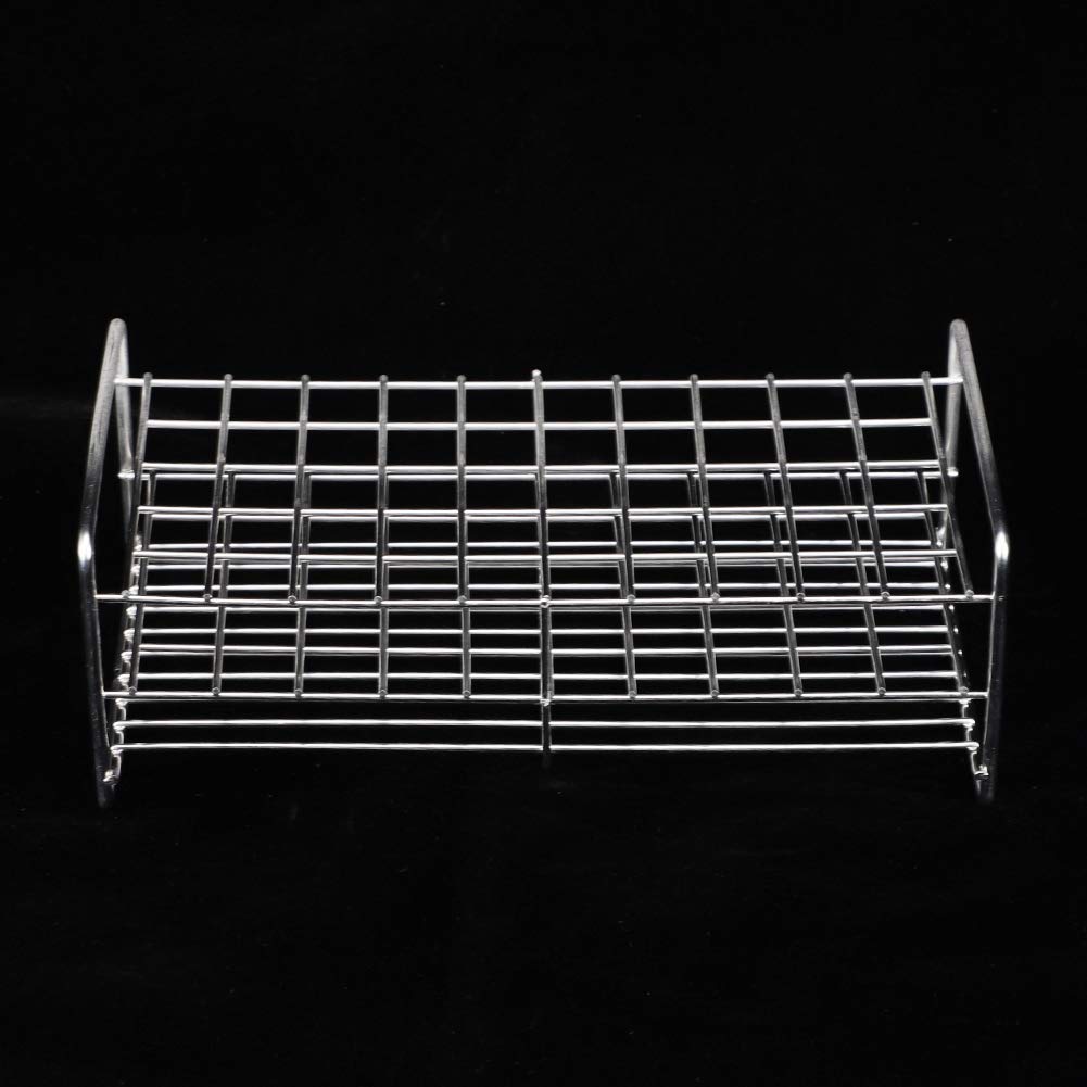 Stainless Steel Test Tube Holder 50 Holes with Handle, Sterilizable at 121℃, High and Low Temperature for Medical Use