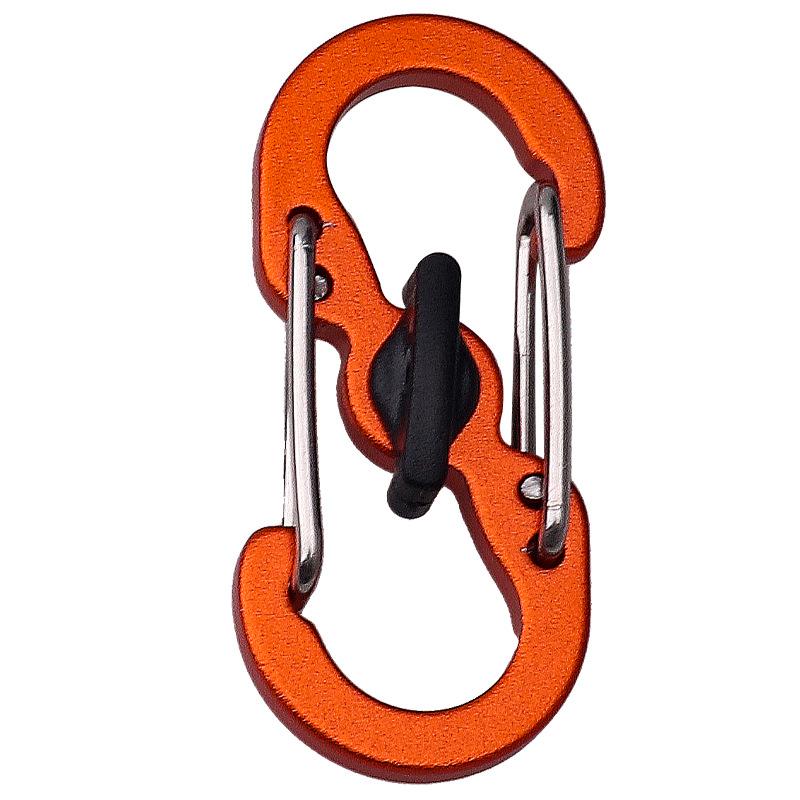 

2 шт., мини-размер 1 с застежкой-пряжкой в форме восьмерки, S-образная, соединительная пряжка для адресника собаки, маленький размер, противоугонная подвесная пряжка-восьмерка для молнии 2 pcs оранжевый