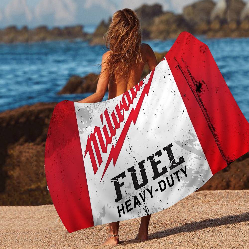 LOGO M-Milwaukees Mode Mikrofaser Decke Schnelltrocknend Strandtücher Übergröße Druck Super Saugfähig Pooltuch Decke
