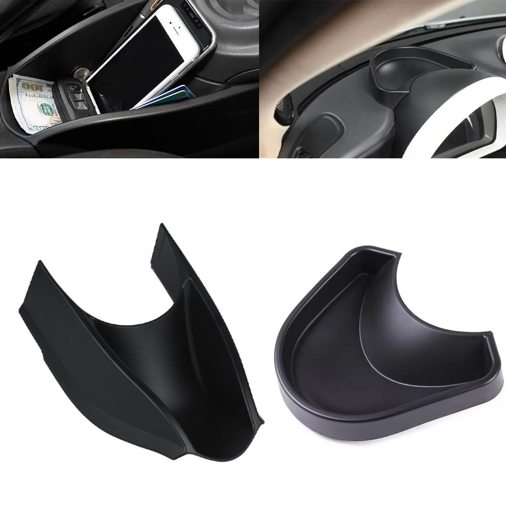 For Smart 453 Fortwo Forfour 2016- Car Dashboard & Gear Panel Storage Box Interior Organizer Tray Auto Accessories