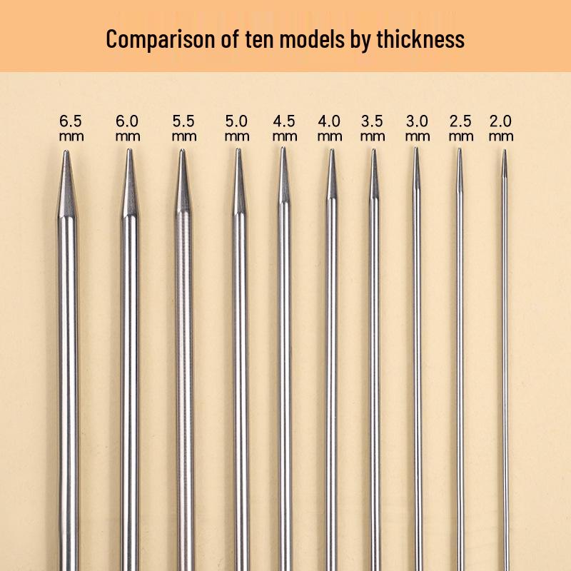 Complete Stainless Steel Knitting Needle Set: Circular, Straight Needles & Yarn Markers for Scarf & Sweater Crafting