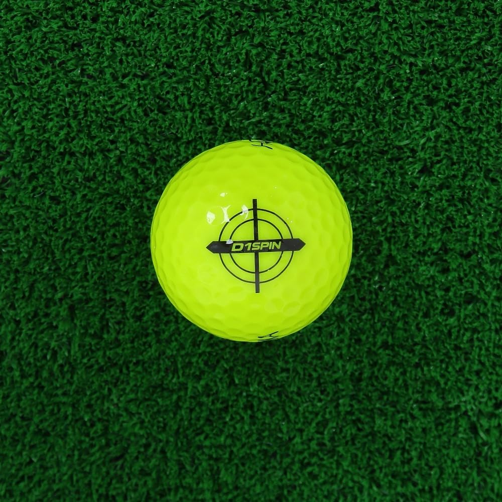 HONMA Golf Officieel Golf HONMA D1 1 Sleeve Ballen, SPIN, Geel, (3 Ballen)