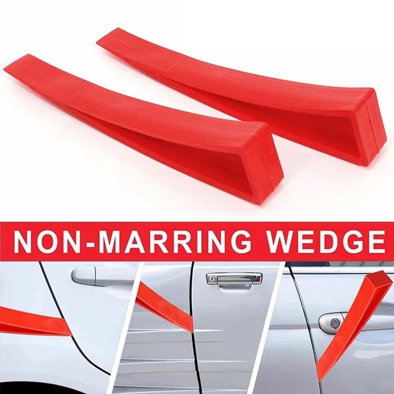 Red Crowbar Enlarger Car Door Wheel Recess Auto Body Window Wedge Remove Tool Car Dent Plastic  Repair Handy Tools