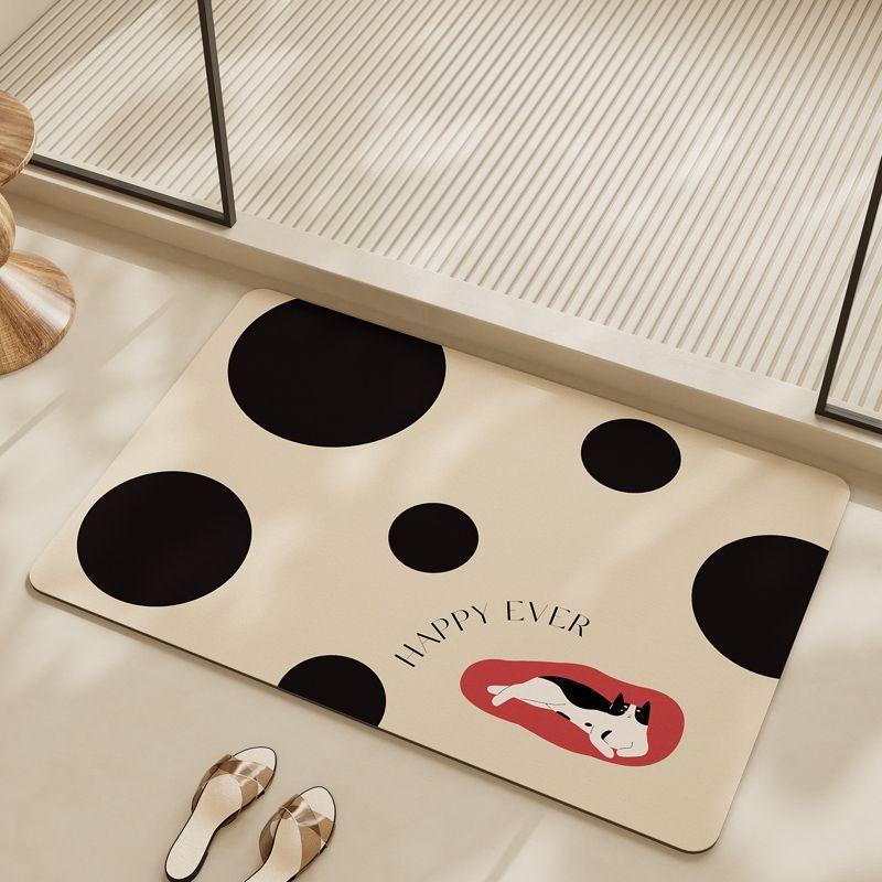 Badezimmer-Bodenmatte Weicher Diatomeenerde Rutschfest Toilette Haushalt Saugfähige Fußmatte Toilettentür Schnelltrocknende Fußmatte Teppich