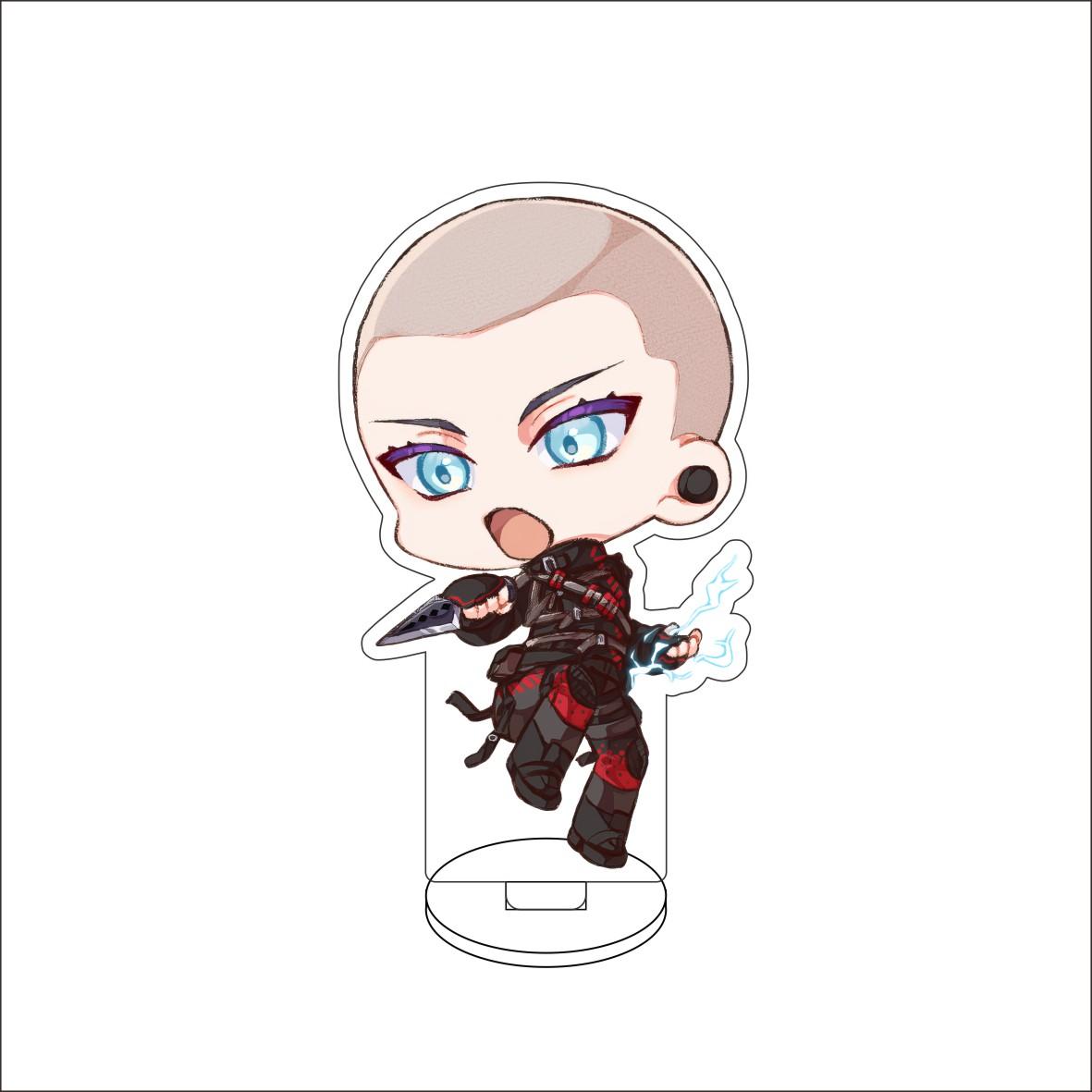 

10CM Anime Apex legends Figure Stand Model Kairi Imahara/Wraith/Horizon Cute Desk Decor Standing Sign Gifts 10CM