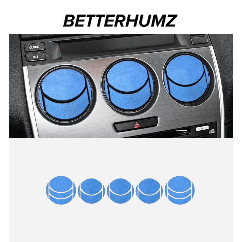 Betterhumz For Mazda 6 2003-2015 Made of Alcantara Center Console Air Vent Outlet Trim Stickers Car Interior Accessories