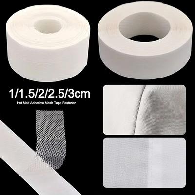 50M Hot Melt Adhesive Mesh Tape Fastener Double Sided Non-woven Sewing Interwoven Tape Mesh DIY Interlining Adhesive Tape