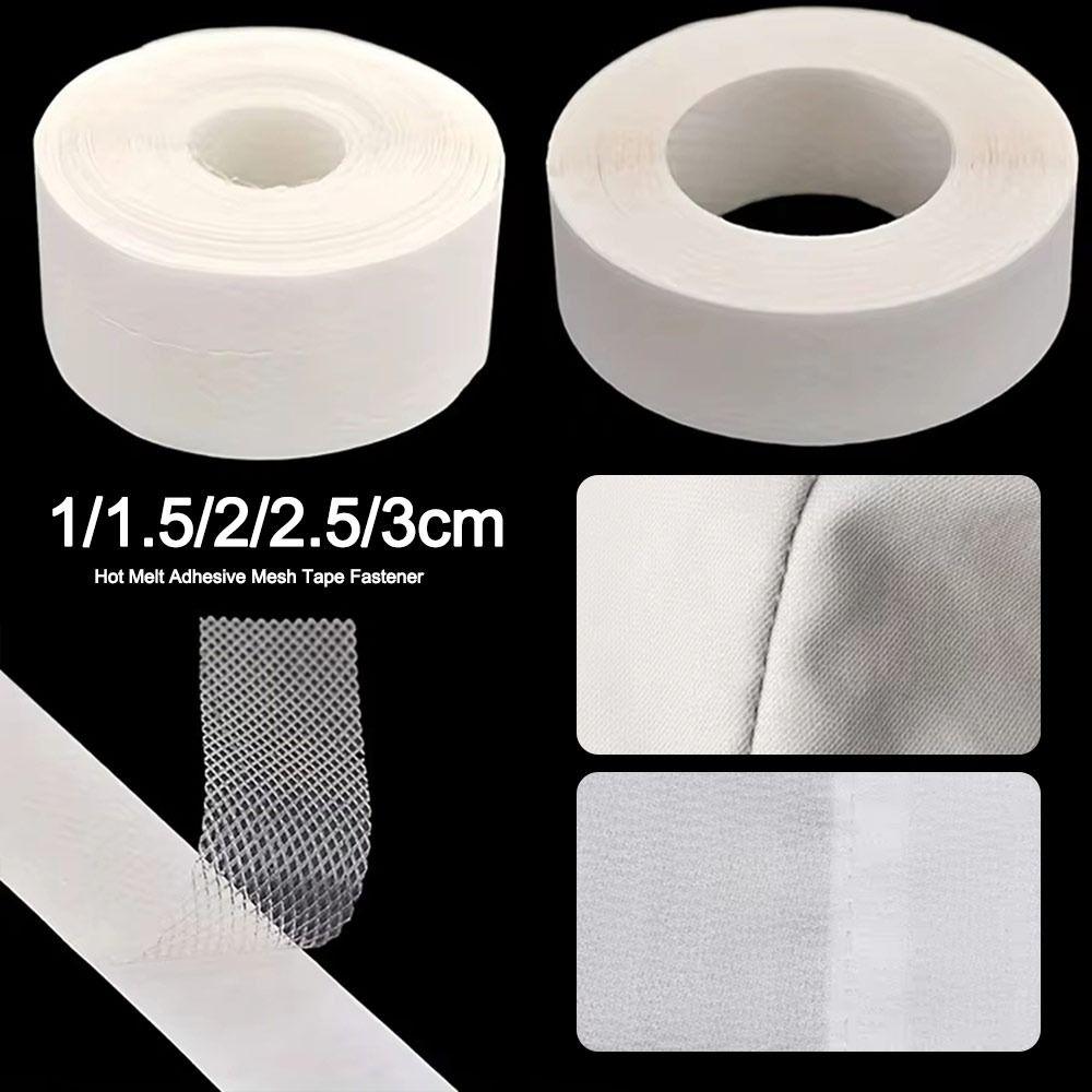 50M Hot Melt Adhesive Mesh Tape Fastener Non-woven Double Sided Clothes Ironing Hem Tapes Mesh DIY Interlining Adhesive Tape