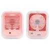 Desktop Fan Pink Low Noise Rechargeable Mini Portable Water Spray Fan with LED Light