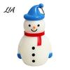 Decorative Plastic Snowman Figure Christmas LED Night Light, Portable Cartoon Desk Lamp with Hanging Ring for Indoor Holiday Scene Setup Party Decor,