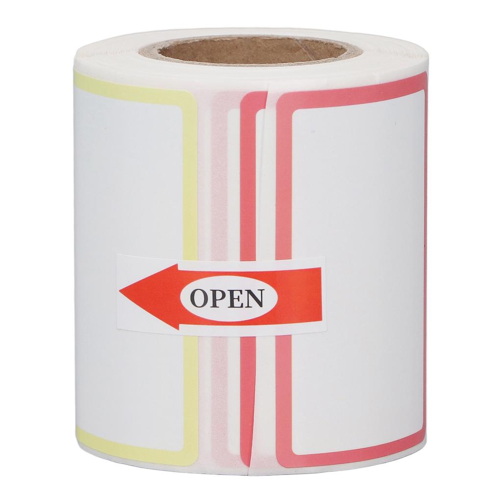 1 Roll 220 Sheet Thermal Label Printer Paper 50x30mm Waterproof Oil Resistant Self Adhesive Thermal Labels 4 Colors