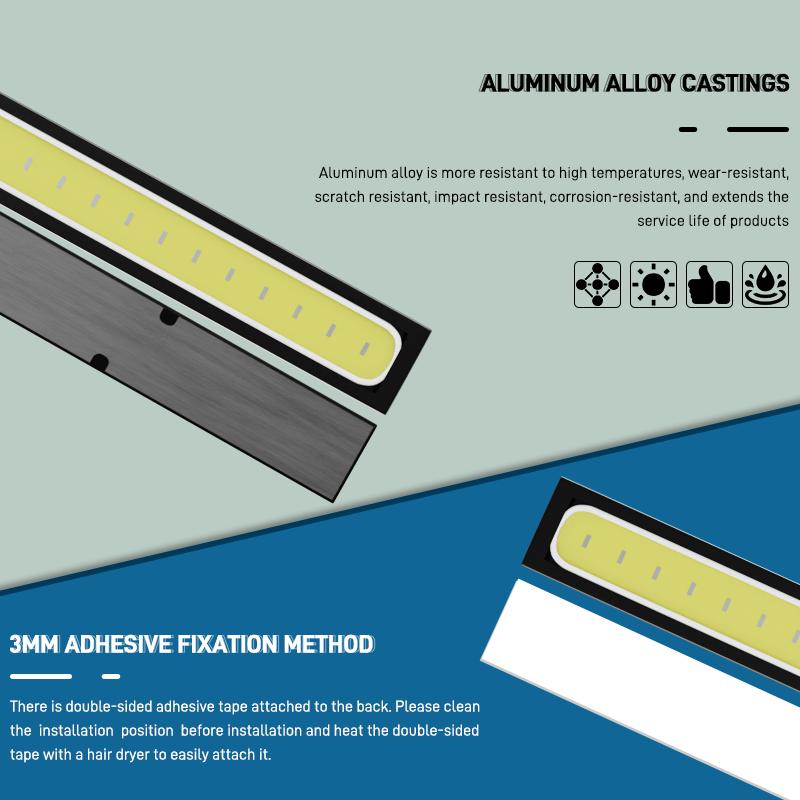 10Pcs 17cm Car Daytime Running Lights Super Bright Led COB Fog Lamp 12V Waterproof Auto Interior DRL Work Lamp Strip Lights Bar
