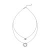 Round necklace European and American light luxury diamond pendant female simple design clavicle chain