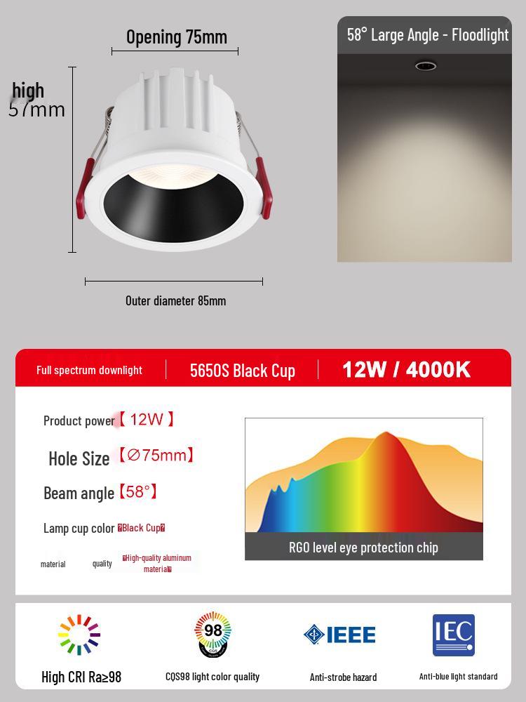 Recessed Downlights & Ceiling Spotlights for Living Room - Small Hill Wall Wash Lights