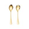 2PCS Golden Salad Spoon Fork Salad Spoon Stainless Steel Cutlery Set Service Spoon Set Colorful Unique Spoon Kitchen Tool ADM