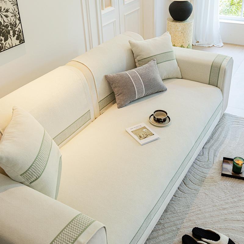 

Комплект диванных подушек из шенилла L-образной формы Всесезонный универсальный протектор для дивана, Нескользящий коврик, безопасный для домашних животных, для гостиной, спальни, офиса, домашнего декора 90*160cm