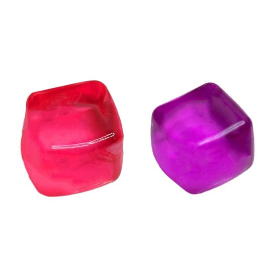 1/2/4Pcs Shapeable Coconut Oil Squeeze Ball Stress Relief Clear Ice Cube Toy Slow Rising Focus Aid Anti-anxiety Sensory Toy