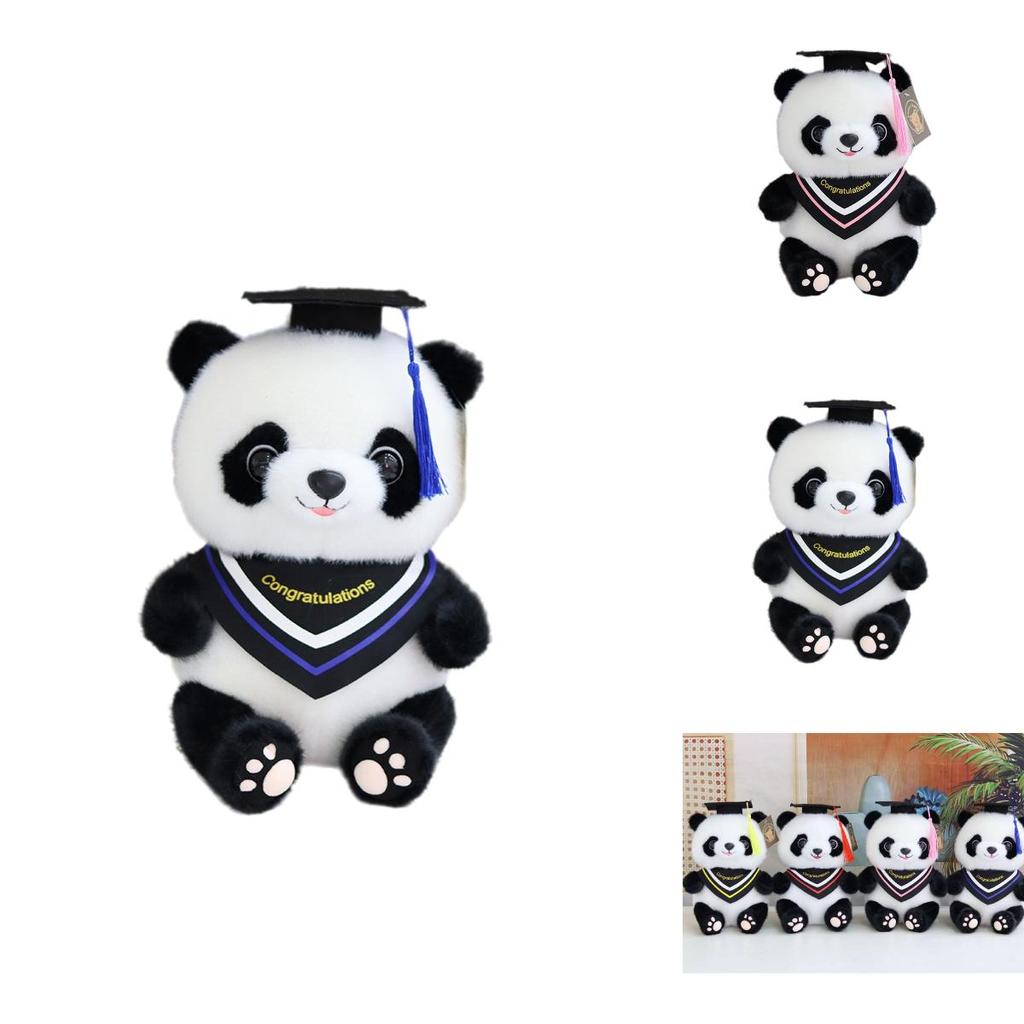 Charmantes Absolventen-Panda-Stofftier Niedliches Kuscheltier Mit Anpassbarem Logo