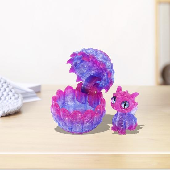 Ovo de Dragão Impresso em 3D com Dragão Dentro Ovo de Dragão Misterioso Brinquedo Fidget Colecionável de Fantasia Presentes para Recheio de Cesta de Páscoa Decoração para Casa e Escritório