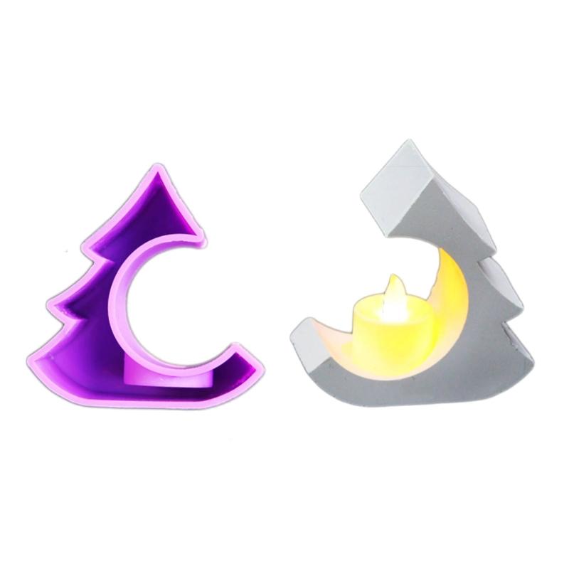 House Shap Holder Castings Mould Candlesticks Silicone Mould DIY Craft X3UC