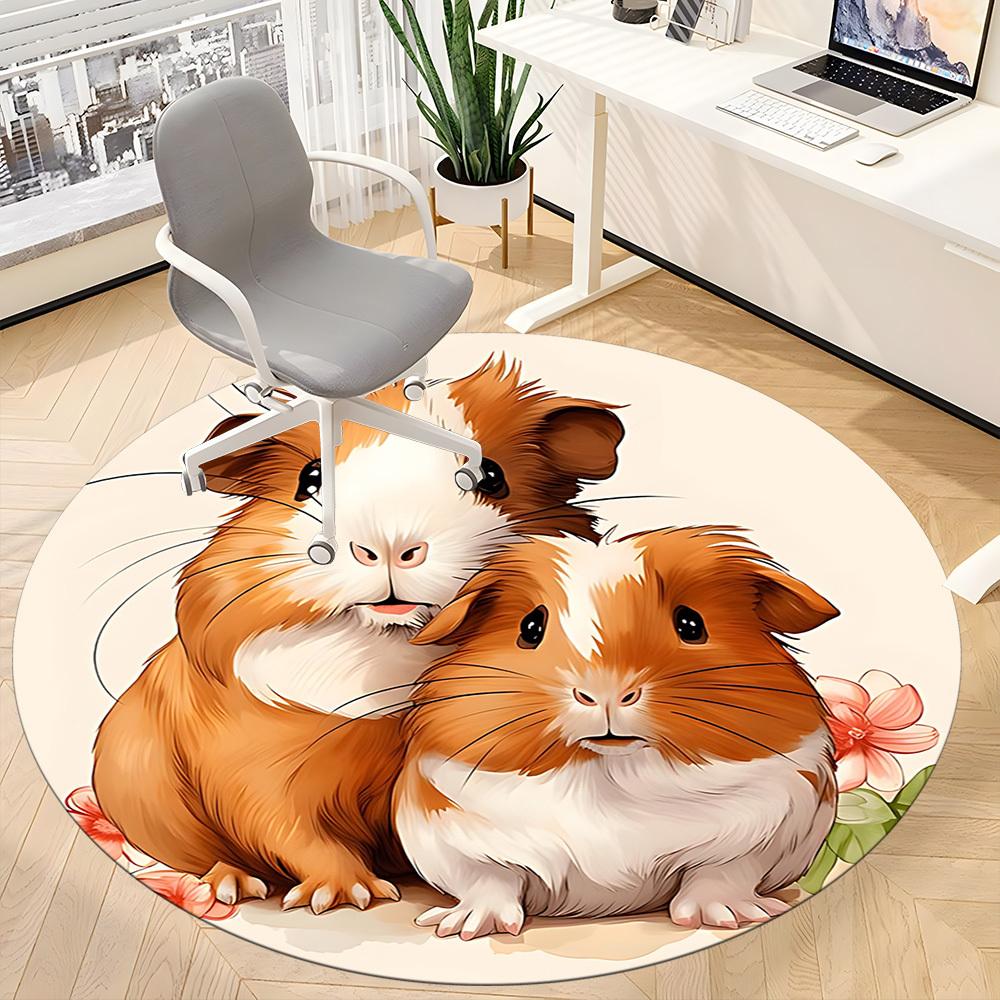 1pc Guinea pigs Chair Carpet for Office, Non-slip, Soft and Durable Office Rug, Perfect for Office yy260127110