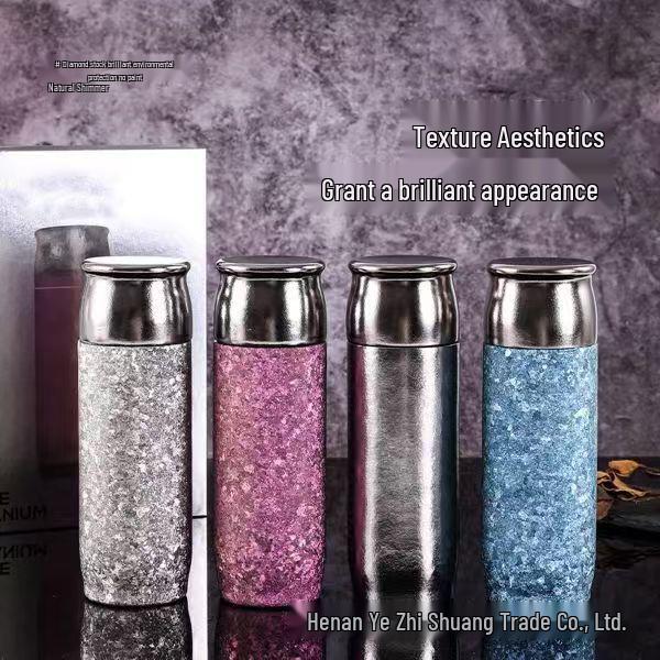 2026 Premium Pure Titanium Thermos Cup with Magnetic Lid, Portable for Car Use, Tea Separator, Gift-Ready.