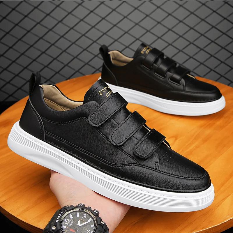New Luxury Mens Casual Shoes Fashion Outdoor Designer Sport Shoes for Men Leather Skateboard Shoes Comfortable Outdoor Sneakers