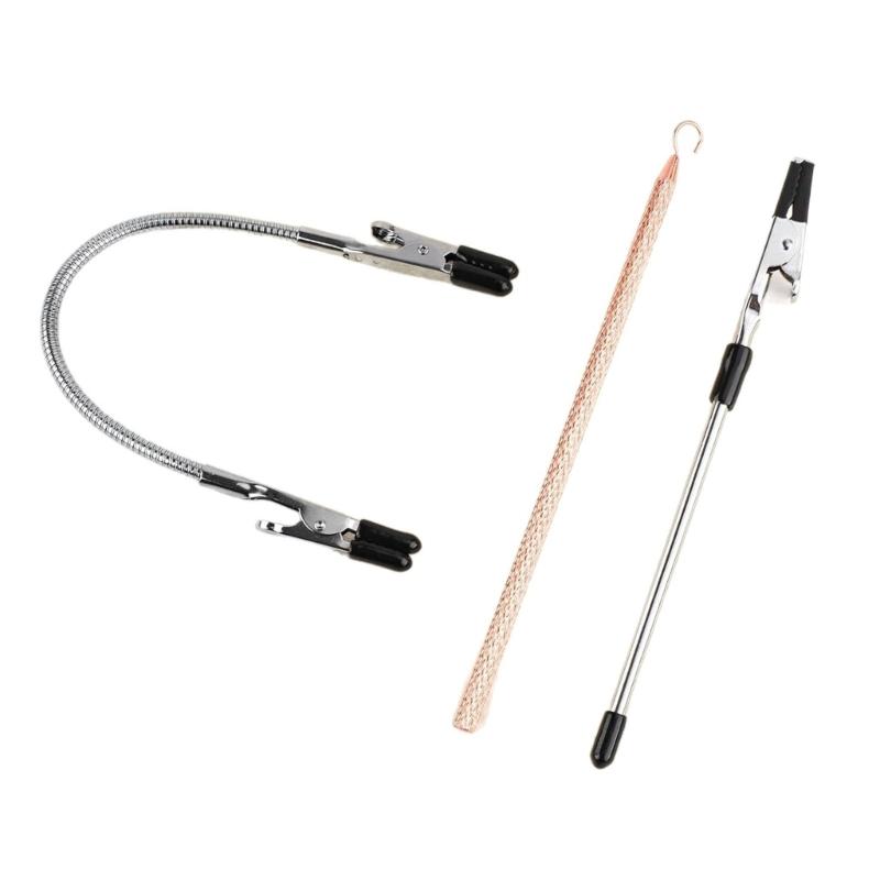 Pack of 3 Metal Jewelry Assistant Set Bracelet Clip Suitable for Easy Bracelet Necklace Watch Wearing and Detaching