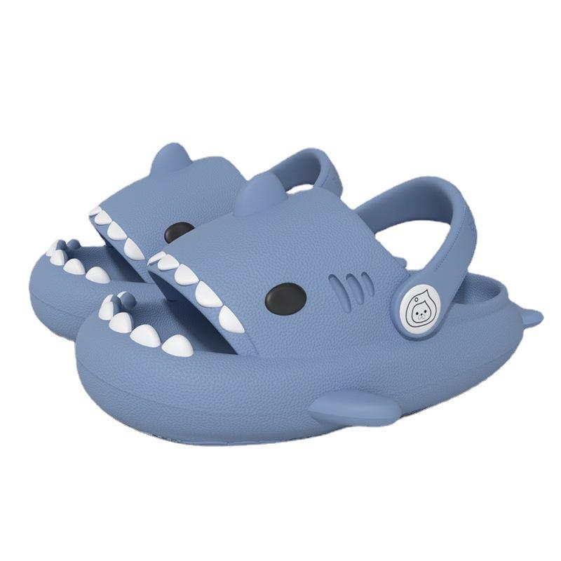 fashion Shevalues New Kids Shark Sandals Boys And Girls Summer Beach Slides Bathroom Slides EVA Indoor Cartoon Shoes House Flat Slippers