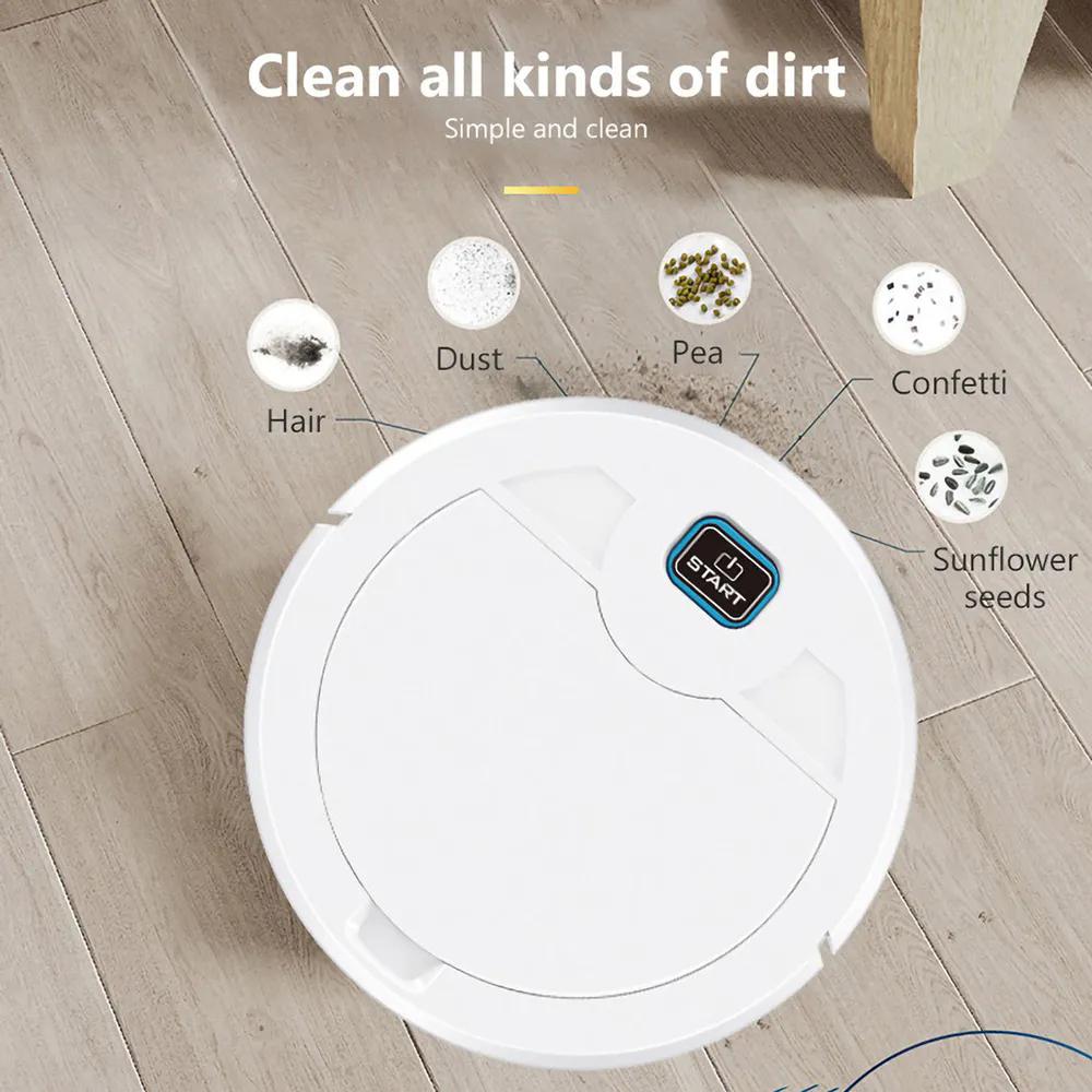 Smart Vacuum Cleaner Intelligent Rechargeable Cleaning Robot Sweeping Machine for Pet Hairs Hard Floor Carpet Lazy Sweeper