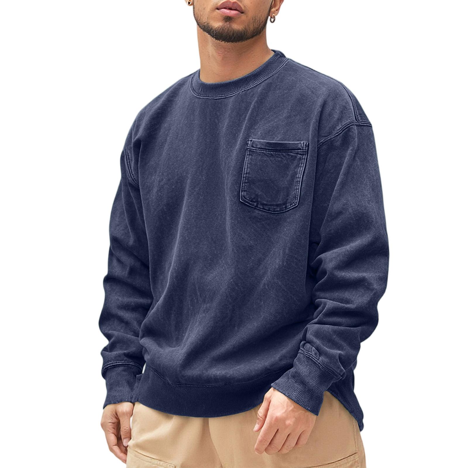 

Мужской Тренд Свободный Круглый вырез Худи Длинные рукава Досуг XXXL