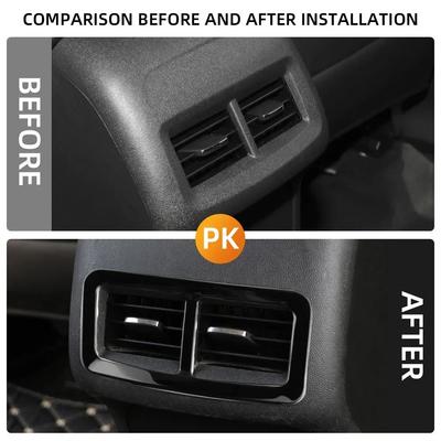 For Chevrolet Equinox RS 2017-2025 Rear AC Vent Frame Air Conditioning Outlet Sticker Decoration Cover Trim Interior Accessories