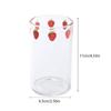 Ins Strawberry Glasses Heat Resistant Water Cups With Straws Cute Cold Straw Cup