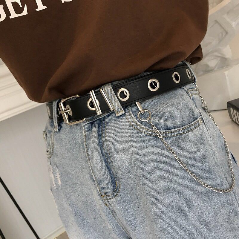 Punk Style Belt Women S Jeans Decorative Belt Corns Chain Belt Belt 100cm