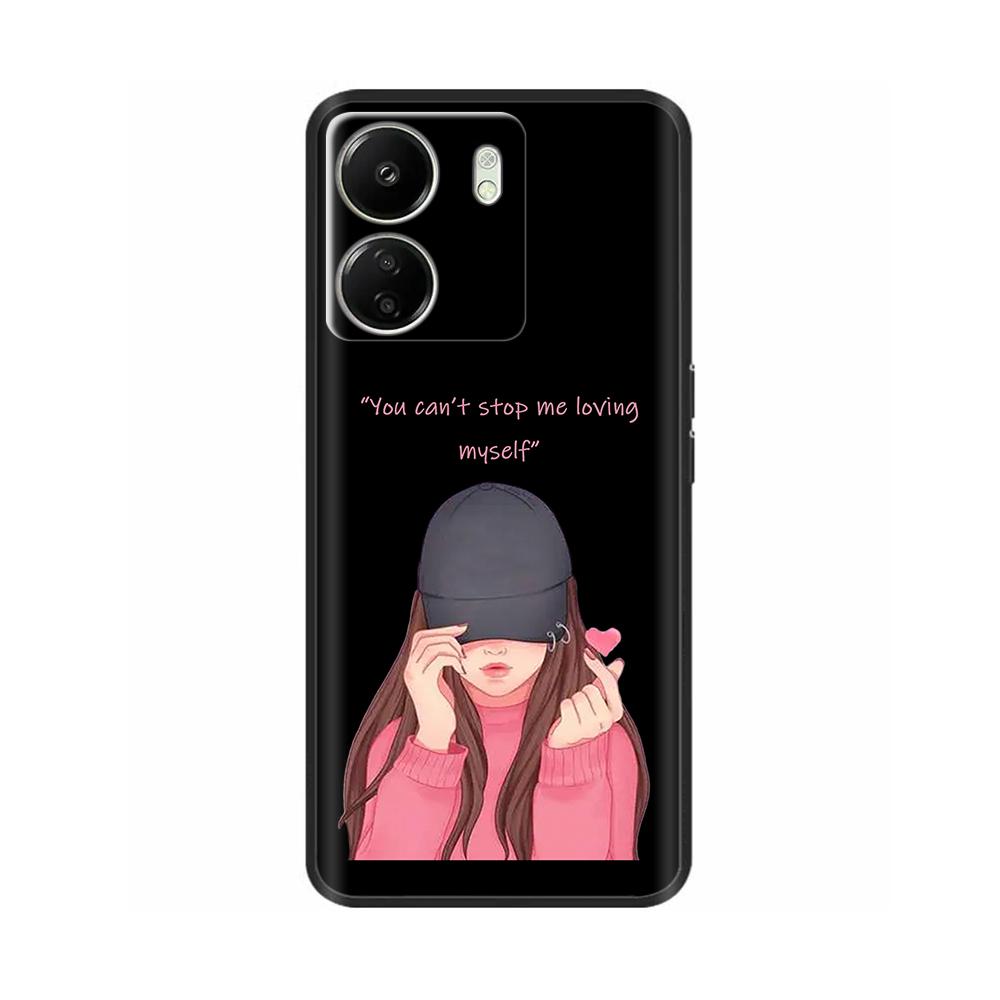 For Xiaomi Poco C65 Case Cute Luxury Painted Back Cover Soft Black Silicone Phone Case For Xiaomi Poco C65 PocoC65 Fundas Bumper