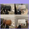 Pu Leather Small Saddle Bag For Daily Use With Chain Stitch Detailing